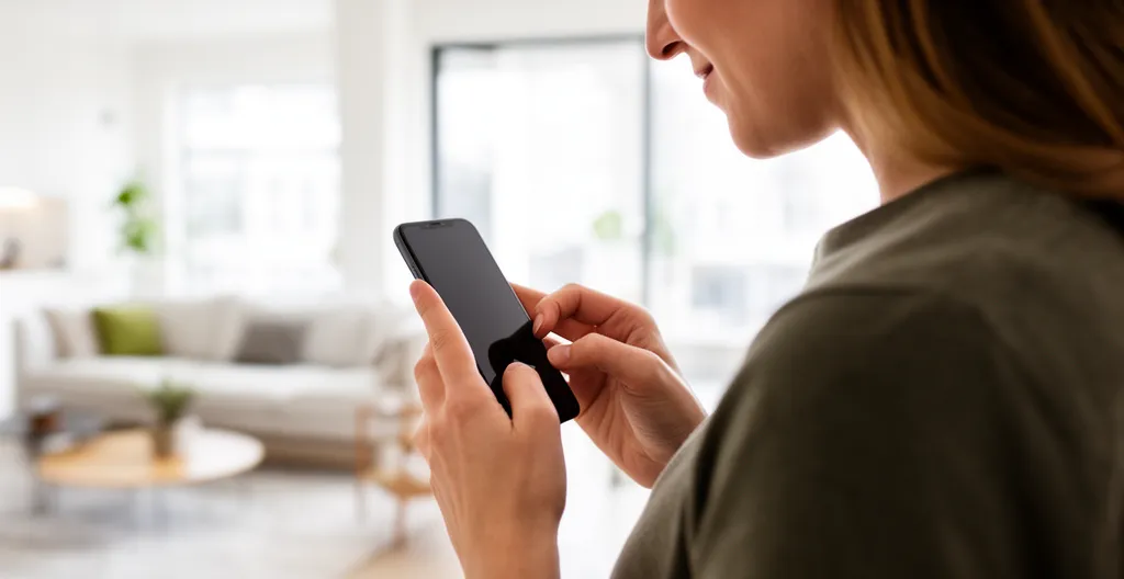 Personne vérifiant des informations de construction sur smartphone