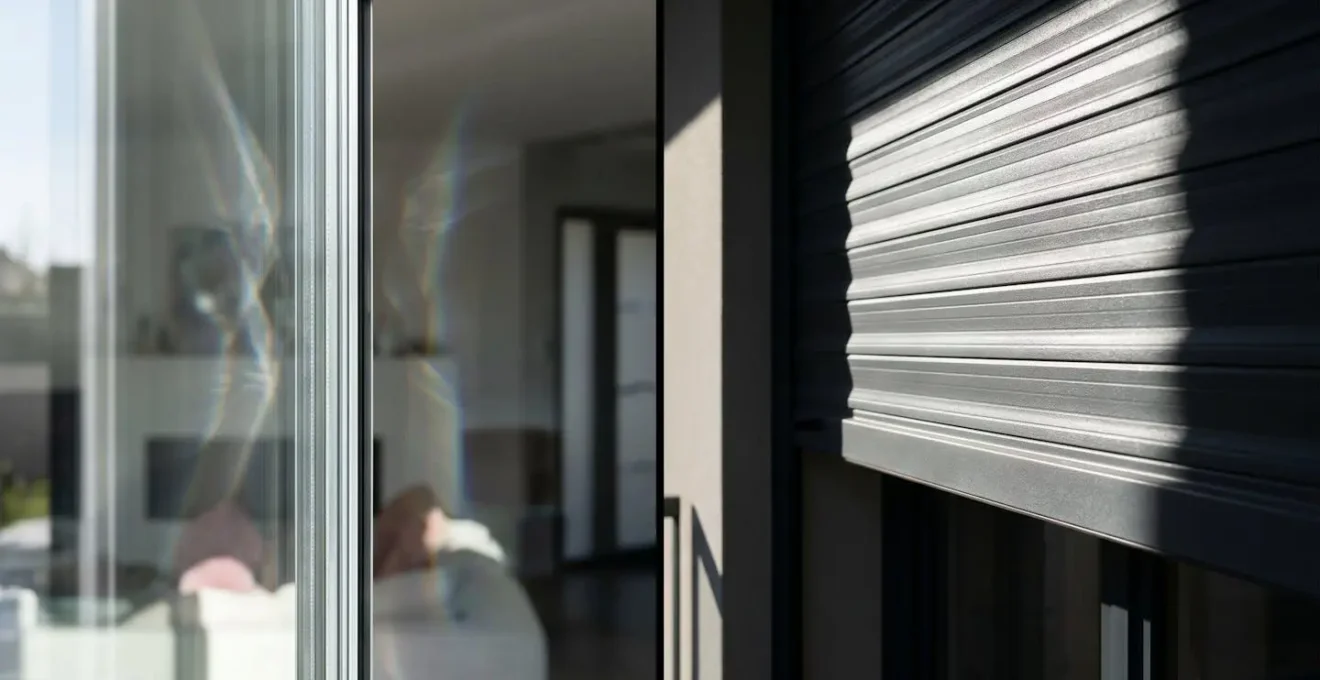 Comparaison entre verre feuilleté SP10 et volet roulant anti-soulèvement pour sécuriser les baies vitrées
