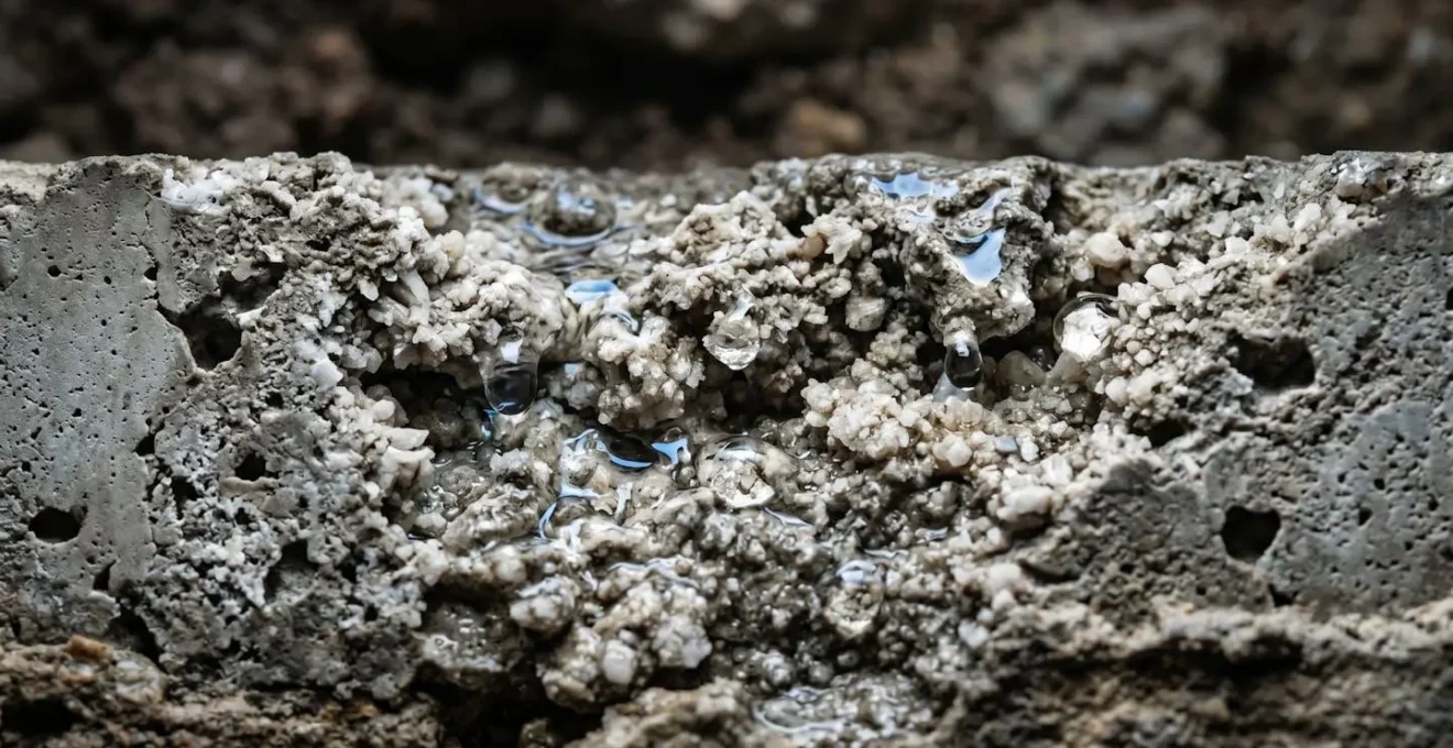 Coupe technique d'une cuve béton enterrée de 10000L avec système de filtration